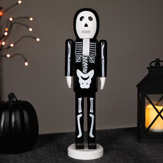 Wooden Skeleton Halloween Nutcracker